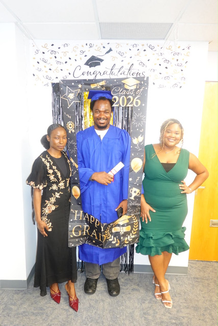 2nd Cohort Graduation, dressed in blue
