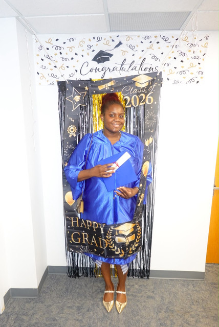 2nd Cohort Graduation, dressed in blue