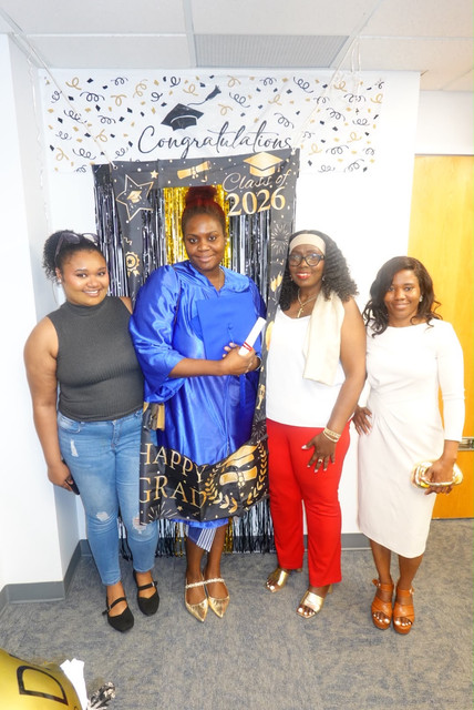 2nd Cohort Graduation, dressed in blue