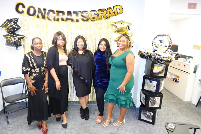 2nd Cohort Graduation, dressed in blue