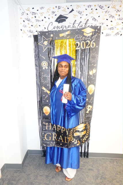 2nd Cohort Graduation, dressed in blue