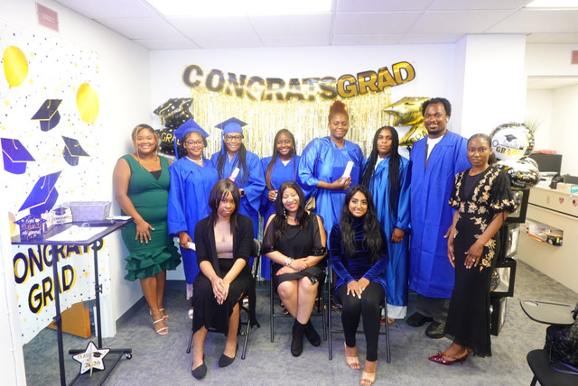 2nd Cohort Graduation, dressed in blue